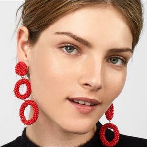 Bauble Bar Capella red drop earrings